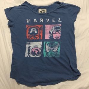 Blue marvel t-shirt